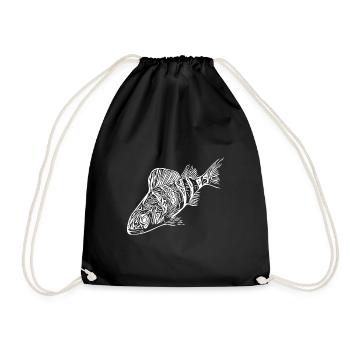 Conception de poisson perche pour les pêcheurs de carnassiers - Sac de sport léger - noir - Devant