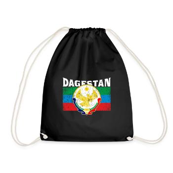 Dagestan Kaukasus Flagge Adler Region Reise - Turnbeutel - Schwarz - Vorne