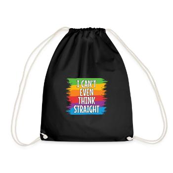LGBT LGBTQ Arc-en-ciel Gay Lesbienne Cadeau - Sac de sport léger - noir - Devant