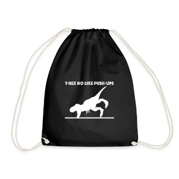 T-Rex n’aime pas les pompes | Fitness, Dinosaures - Sac de sport léger - noir - Devant