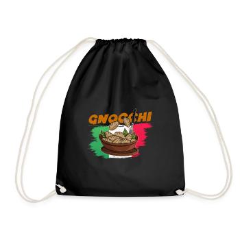 Chefkoch Pasta Gnocchi Italien pasta Gericht - Turnbeutel - Schwarz - Vorne