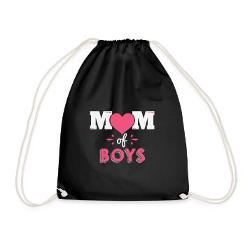 Mutter von Jungs Mutter Muttertag Geschenk - Turnbeutel - Schwarz - Vorne