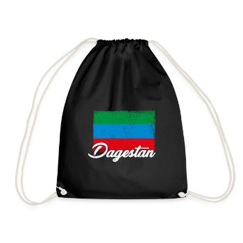 Dagestanisch Flagge Dagestan Adler Urlaub - Turnbeutel - Schwarz - Vorne