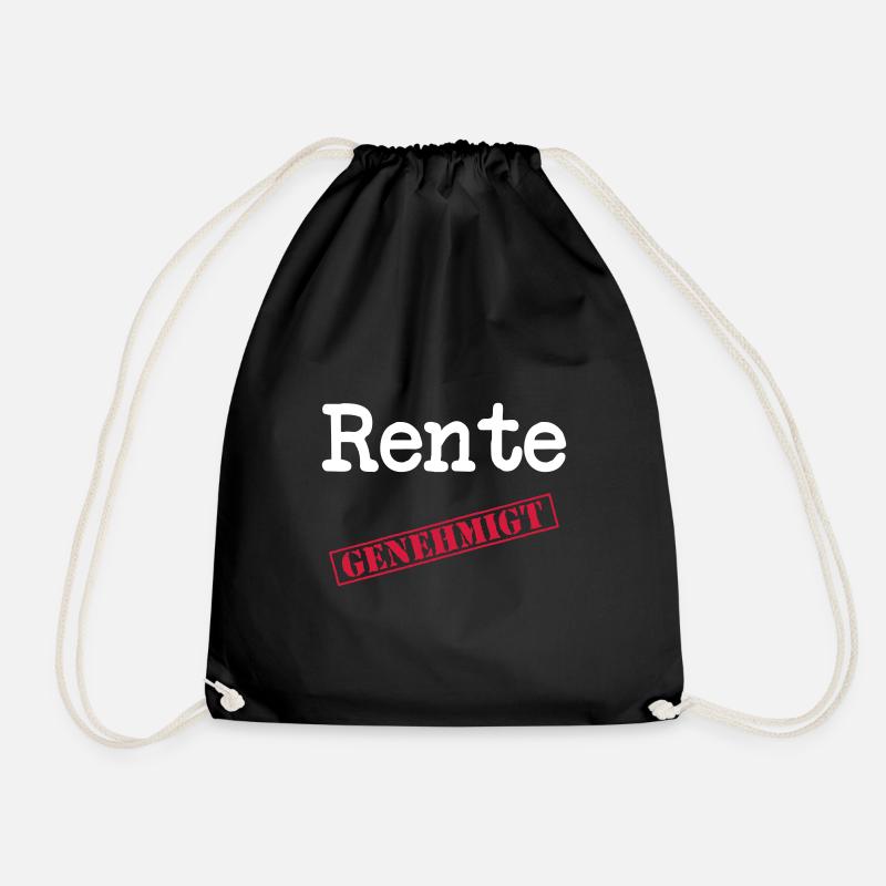 Rente genehmigt - Turnbeutel - Schwarz