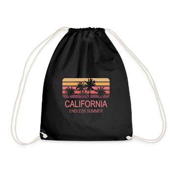 California - Drawstring Bag - black - Front