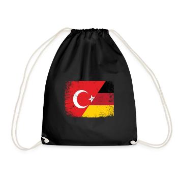 Turquie Allemagne Drapeau turc Türkiye Turk - Sac de sport léger - noir - Devant
