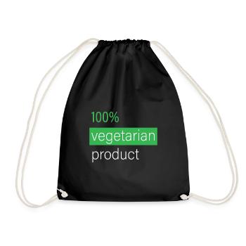 Produit 100% végétarien - Sac de sport léger - noir - Devant