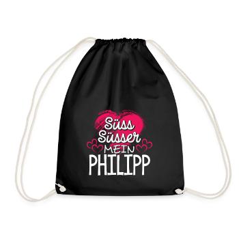 PHILIPP - süss - Turnbeutel - Schwarz - Vorne