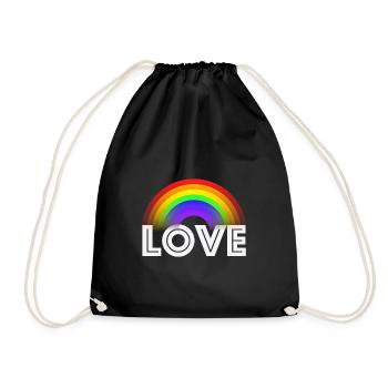 Amour, gay Rainbow Pride - Sac de sport léger - noir - Devant