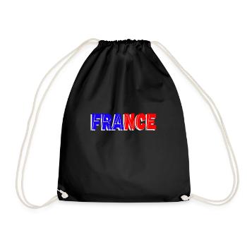 france - Drawstring Bag - black - Front