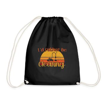 Je préfère nettoyer / Putzen - Sac de sport léger - noir - Devant