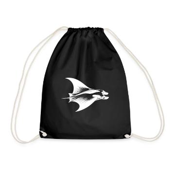Élégante raie manta en vol sous-marin - Sac de sport léger - noir - Devant