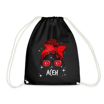 Aceh - Drawstring Bag - black - Front