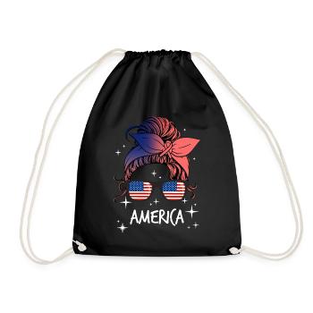 Amérique du Nord - Sac de sport léger - noir - Devant
