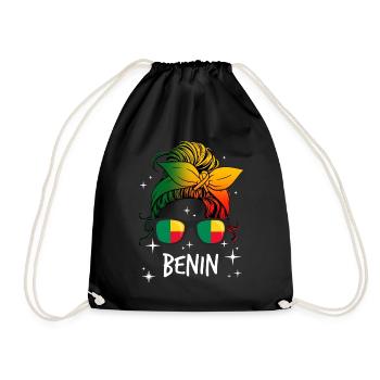 Benin - Drawstring Bag - black - Front
