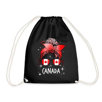 Canada - Drawstring Bag - black - Front