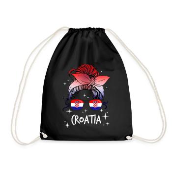 Croatie - Sac de sport léger - noir - Devant