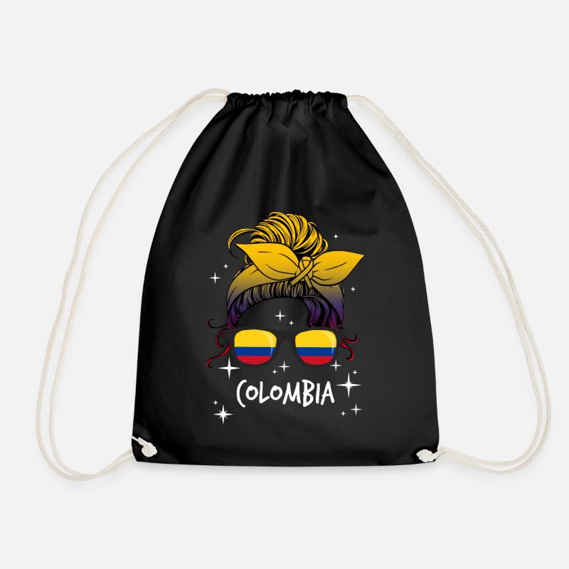 Colombia - Drawstring Bag - black
