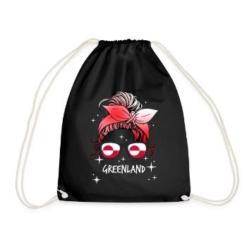 Greenland - Drawstring Bag - black - Front