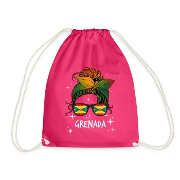 Grenada - Drawstring Bag - fuchsia - Front