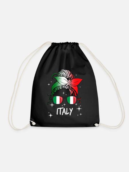 Italien - Turnbeutel - Schwarz
