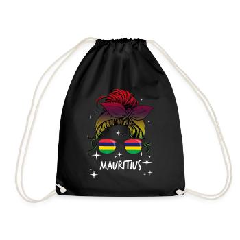 Mauritius - Drawstring Bag - black - Front