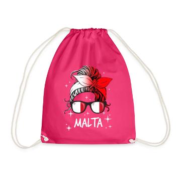 Malta - Drawstring Bag - fuchsia - Front