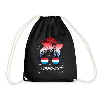 Luxembourg - Drawstring Bag - black - Front