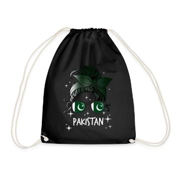 Pakistan - Drawstring Bag - black - Front
