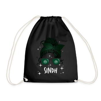 Sindh - Drawstring Bag - black - Front