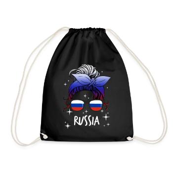 Russland - Turnbeutel - Schwarz - Vorne
