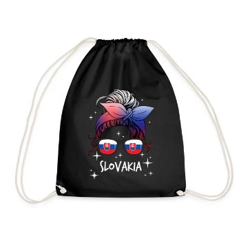 Slovakia - Drawstring Bag - black - Front