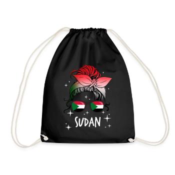 Sudan - Drawstring Bag - black - Front