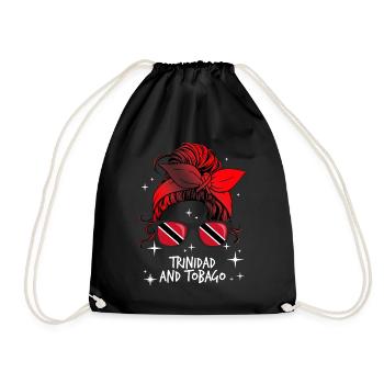 Trinidad and Tobago - Drawstring Bag - black - Front