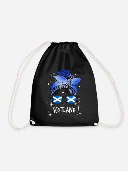 Scotland - Drawstring Bag - black