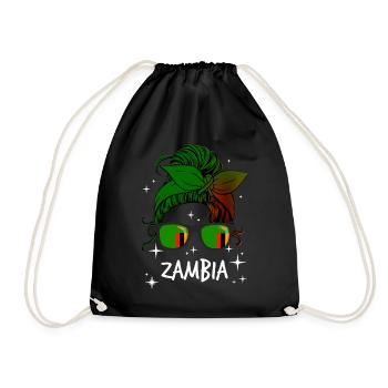 Sambia - Turnbeutel - Schwarz - Vorne