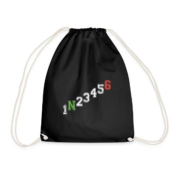 1N23456 Motorcycle Gearshift - Adrenaline - Drawstring Bag - black - Front
