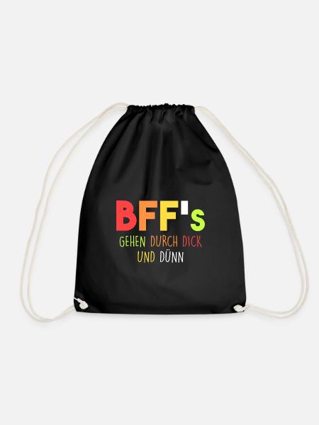 BFF's gehen durch dick und dünn - Turnbeutel - Schwarz