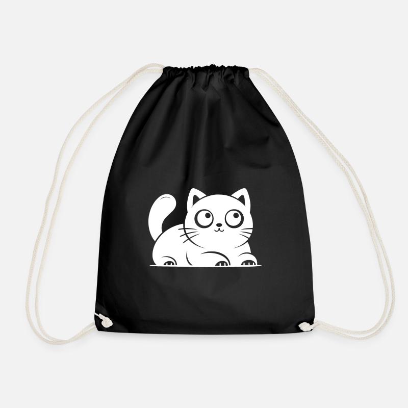 Dessin de chats chats chanceux mignons - Sac de sport léger - noir