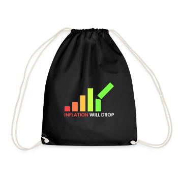 inflation will fall - Drawstring Bag - black - Front