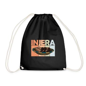 National Äthiopische Küche Brot Backen Injera - Turnbeutel - Schwarz - Vorne