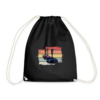 Curler Whisperer Vintage Curling - Drawstring Bag - black - Front