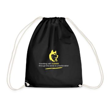Huskies and the Arctic! - Drawstring Bag - black - Front