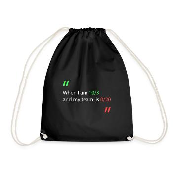 Quand je suis en tête contre mon équipe - Sac de sport léger - noir - Devant