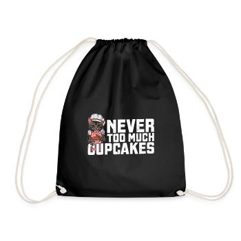 Hobbybäcker Katze Kuchen Dessert Backen - Turnbeutel - Schwarz - Vorne
