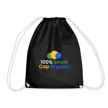 100% Small Cap Kryptos - Turnbeutel - Schwarz - Vorne