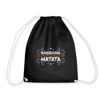 Wind instrument orchestra bassoon bassoon music - Drawstring Bag - black - Front