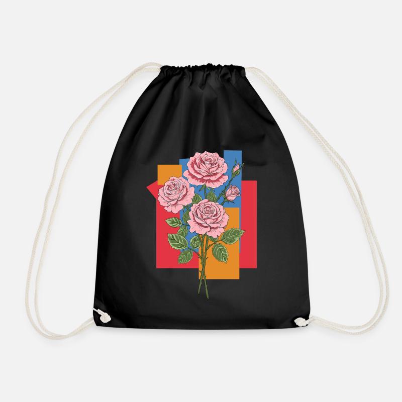 Roses - Sac de sport léger - noir