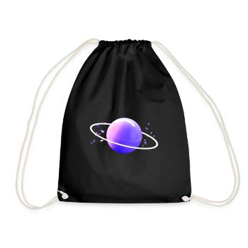 Weltall Universum Orbit Astronaut Planet space - Turnbeutel - Schwarz - Vorne
