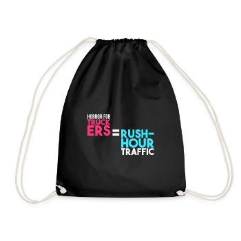Horror for truckers = rush hour - Drawstring Bag - black - Front